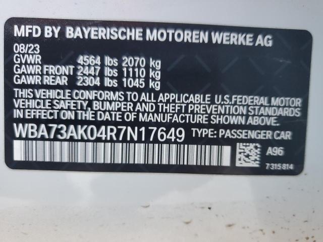 VIN WBA73AK04R7N17649 2024 BMW 2 Series, 228XI no.13