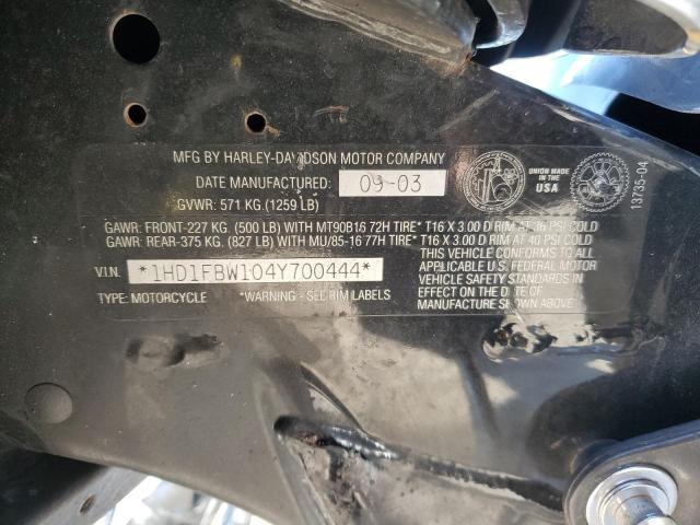 2004 HARLEY-DAVIDSON FLHRI 1HD1FBW104Y700444