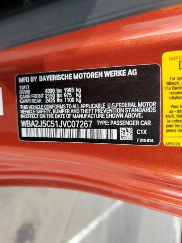 VIN WBA2J5C51JVC07267 2018 BMW 2 Series, M240I no.13