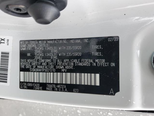 VIN 5TDKDRAH1PS021310 2023 Toyota Highlander, L no.14