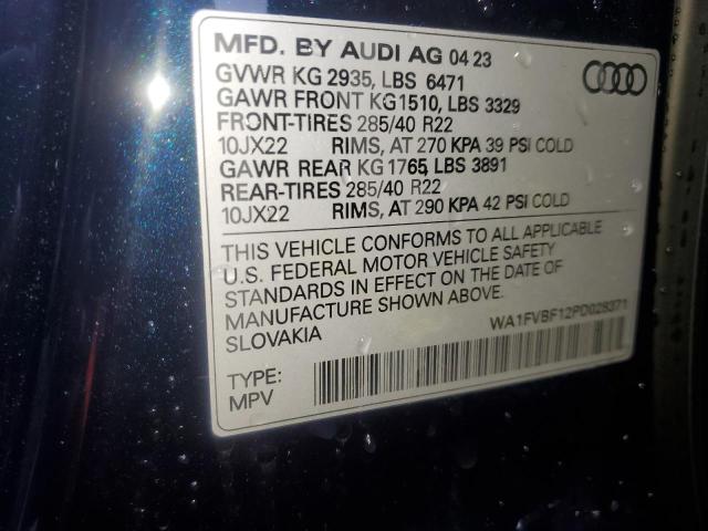 2023 AUDI Q8 PRESTIG WA1FVBF12PD028371