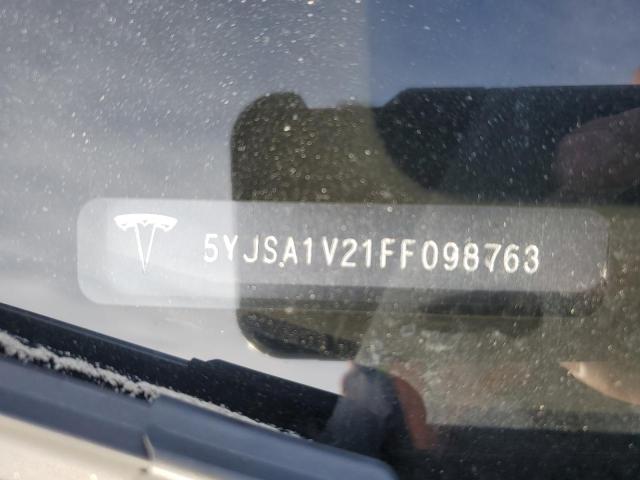 2015 TESLA MODEL S 90 5YJSA1V21FF098763