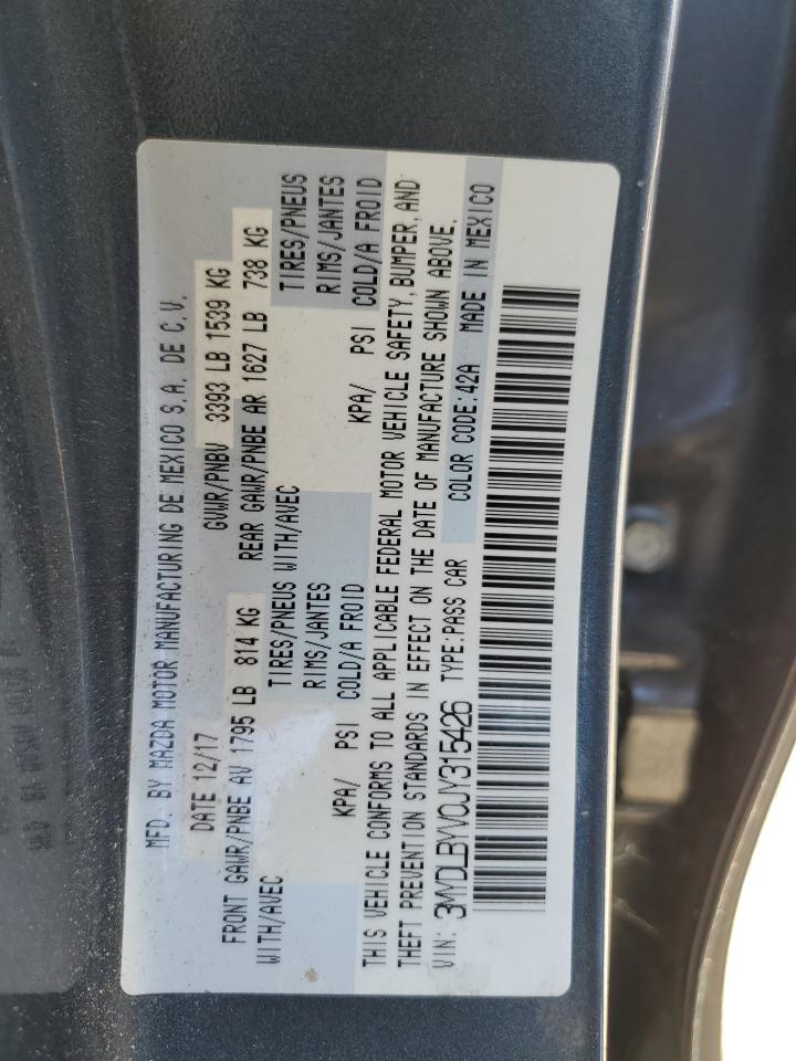 3MYDLBYV0JY315426 2018 Toyota Yaris Ia