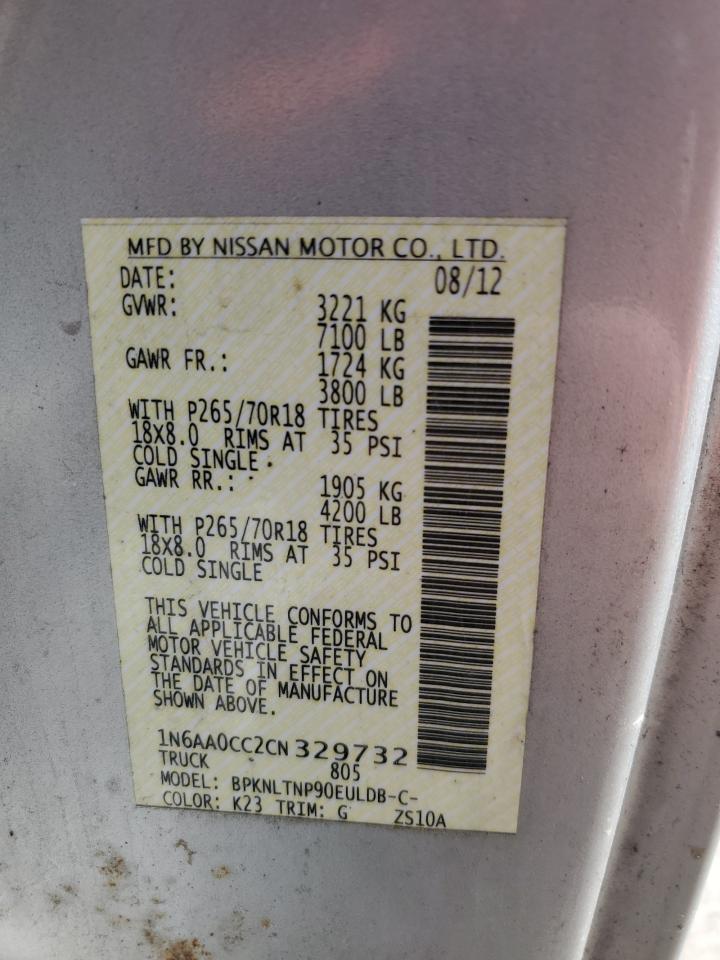 1N6AA0CC2CN329732 2012 Nissan Titan S