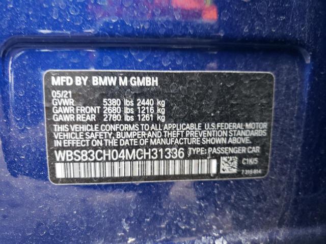 2021 BMW M5 - WBS83CH04MCH31336