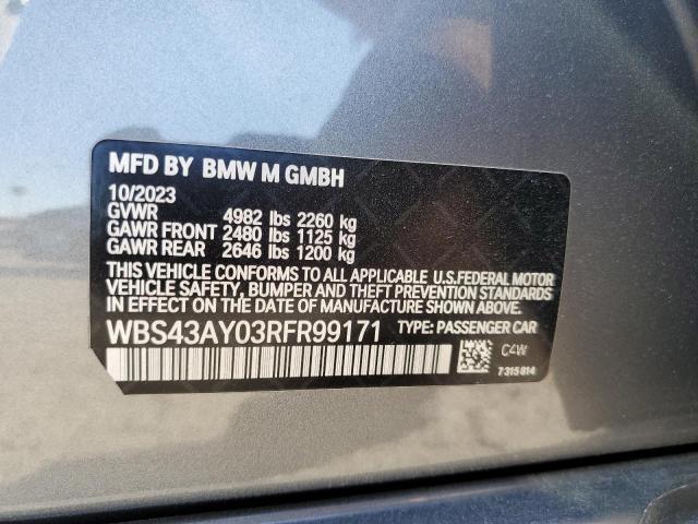 2024 BMW M3 COMPETI - WBS43AY03RFR99171