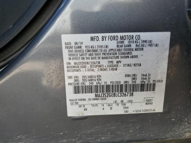 MAJ3S2GE8LC326738 2020 Ford Ecosport Se