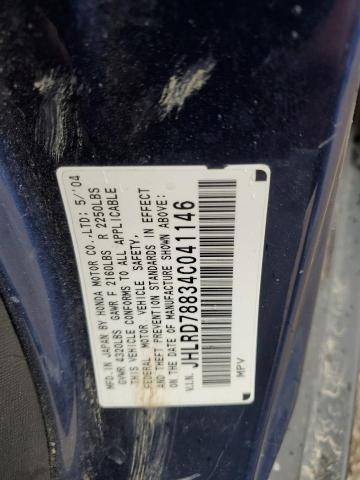 2004 Honda Cr-V Ex VIN: JHLRD78834C041146 Lot: 47484754