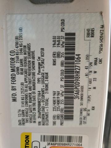 2017 FORD FUSION TIT - 3FA6P0D98HR271064
