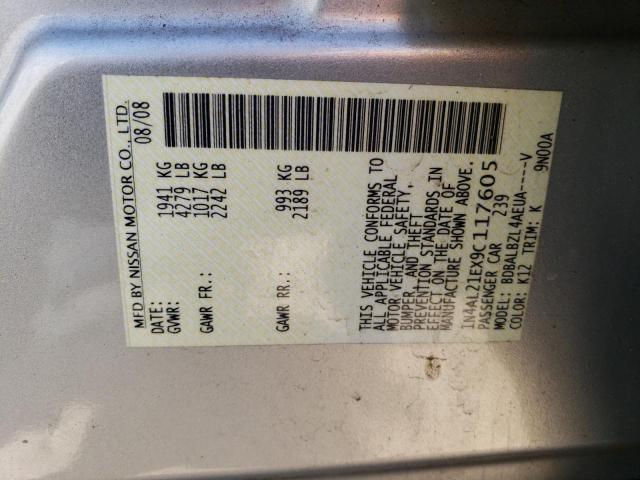 2009 Nissan Altima 2.5 VIN: 1N4AL21EX9C117605 Lot: 47591964