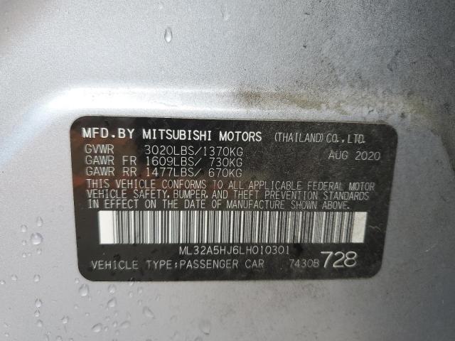 ML32A5HJ6LH010301 Mitsubishi Mirage LE  12