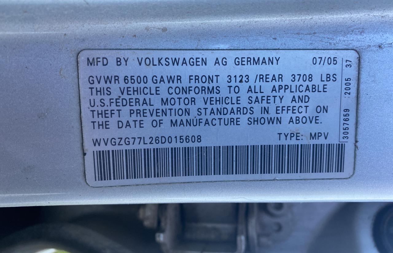 WVGZG77L26D015608 2006 Volkswagen Touareg 3.2