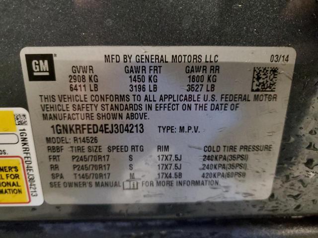 2014 Chevrolet Traverse Ls VIN: 1GNKRFED4EJ304213 Lot: 48551284