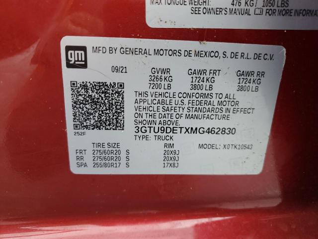 2021 GMC SIERRA K15 - 3GTU9DETXMG462830
