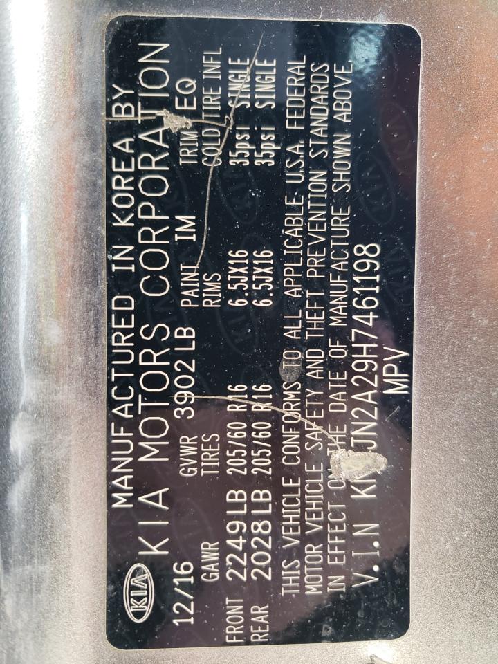 KNDJN2A29H7461198 2017 Kia Soul