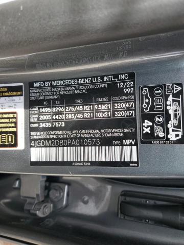 2023 MERCEDES-BENZ EQS SUV 45 4JGDM2DB0PA010573