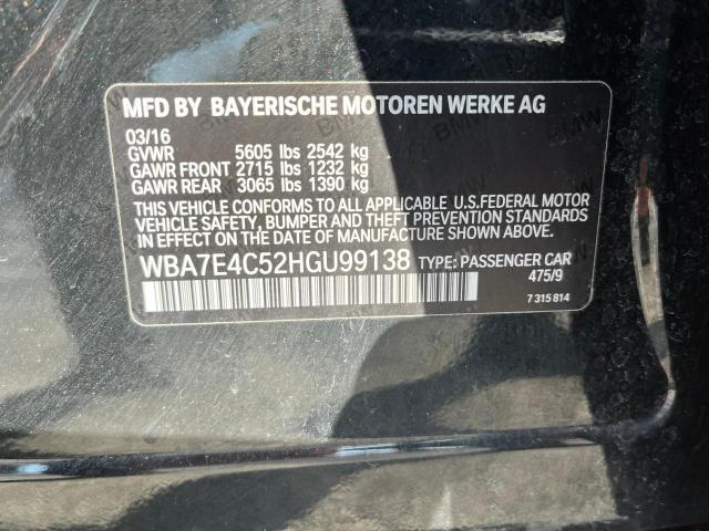 VIN WBA7E4C52HGU99138 2017 BMW 7 Series, 740 XI no.10