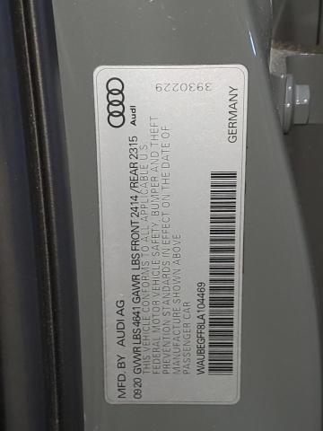 2020 AUDI A3 S-LINE - WAUBEGFF8LA104469