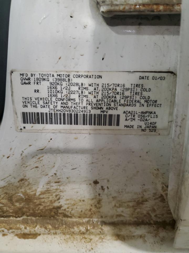 JTEHH20V830224913 2003 Toyota Rav4
