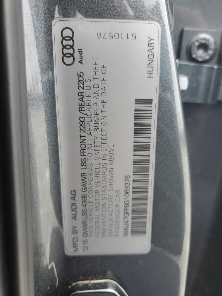 WAUA7GFF6G1069376 2016 Audi A3 Premium