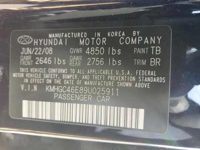 2009 Hyundai Genesis 3.8L VIN: KMHGC46E89U025911 Lot: 47367374