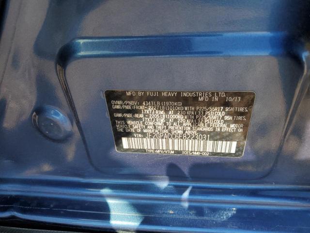 Lot #2452725816 2014 SUBARU XV CROSSTR salvage car