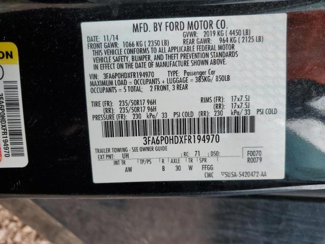 2015 FORD FUSION SE - 3FA6P0HDXFR194970