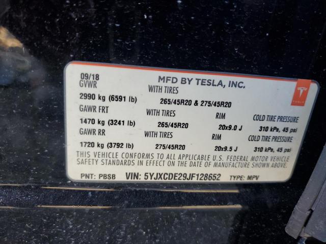 2018 TESLA MODEL X - 5YJXCDE29JF128652