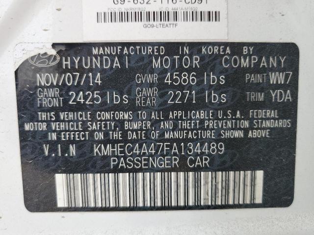 2015 Hyundai Sonata Hybrid VIN: KMHEC4A47FA134489 Lot: 46249894