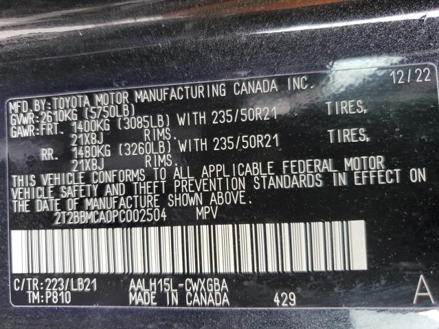 2023 LEXUS RX 350H BA - 2T2BBMCA0PC002504