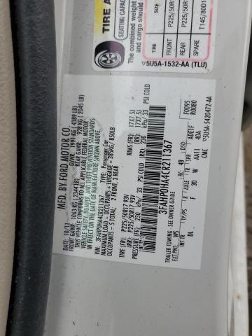 2012 Ford Fusion Se VIN: 3FAHP0HA4CR211367 Lot: 46712474