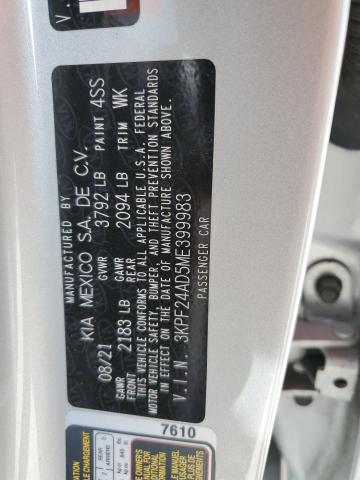 3KPF24AD5ME399983 2021 KIA FORTE - Image 13