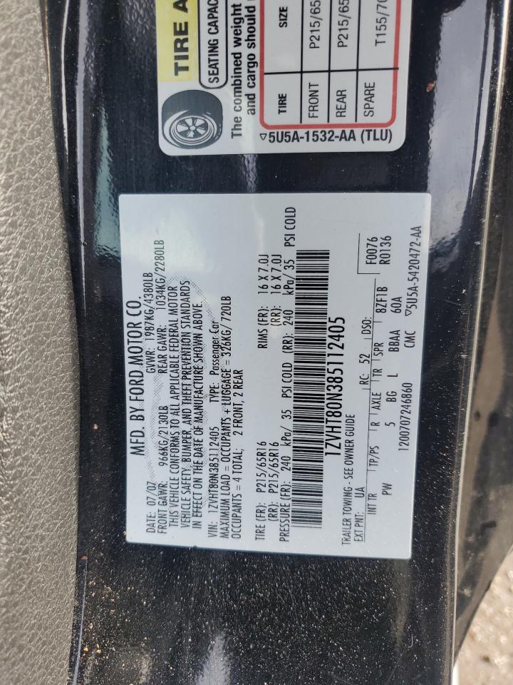 1ZVHT80N385112405 2008 Ford Mustang