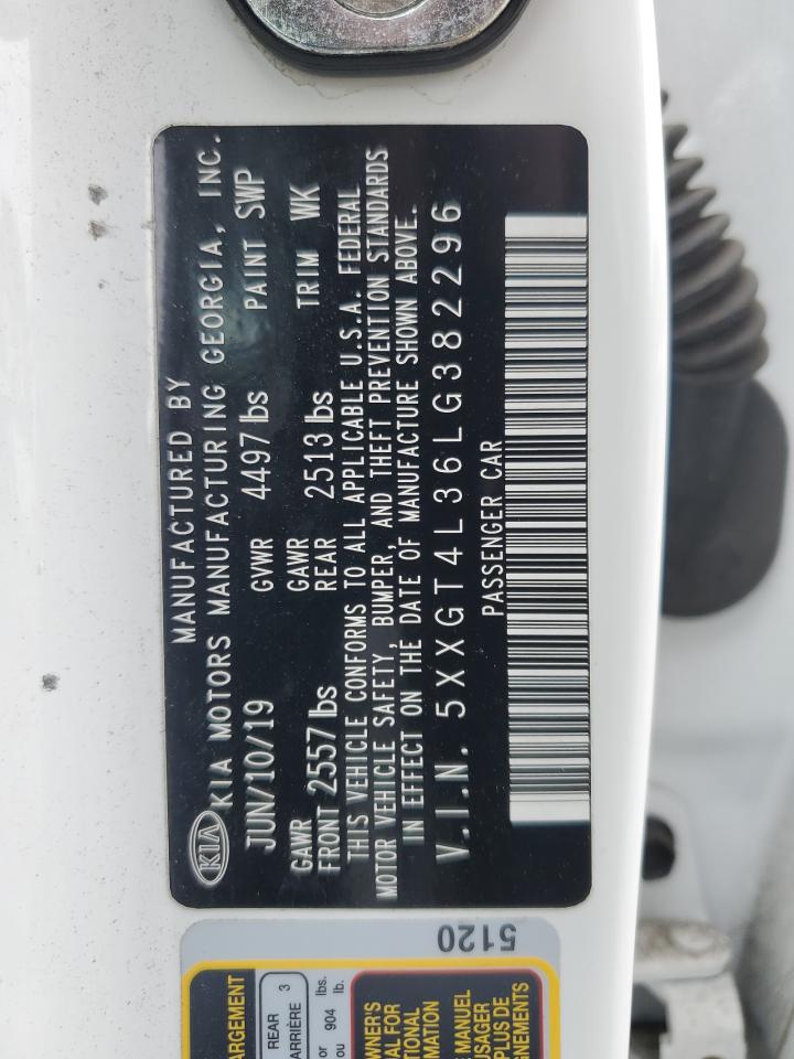 5XXGT4L36LG382296 2020 Kia Optima Lx