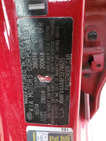 2015 KIA FORTE EX - KNAFX4A84F5274635