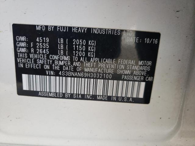 2017 SUBARU LEGACY 2.5 - 4S3BNAN69H3032100