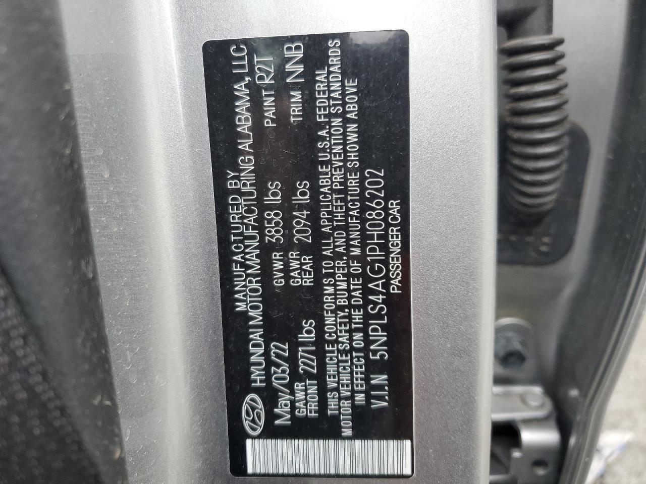 5NPLS4AG1PH086202 2023 Hyundai Elantra Sel