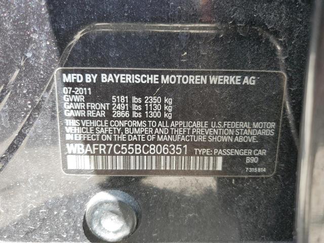 2011 BMW 535 I VIN: WBAFR7C55BC806351 Lot: 45961544