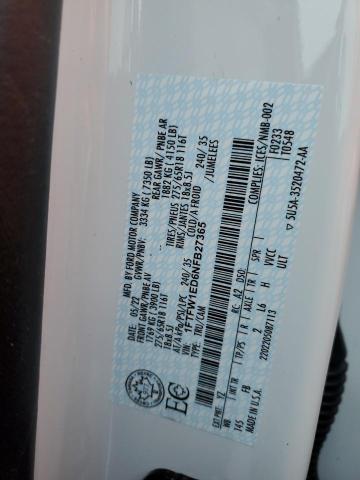 2022 Ford F150 Supercrew VIN: 1FTFW1ED6NFB27365 Lot: 47943374