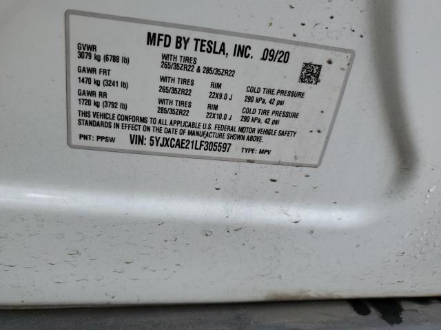 5YJXCAE21LF305597 Tesla Model X  12