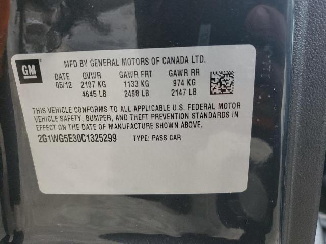 2012 Chevrolet Impala Lt VIN: 2G1WG5E30C1325299 Lot: 45756684