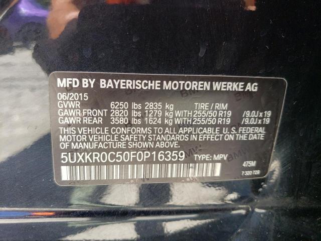 VIN 5UXKR0C50F0P16359 2015 BMW X5, Xdrive35I no.14