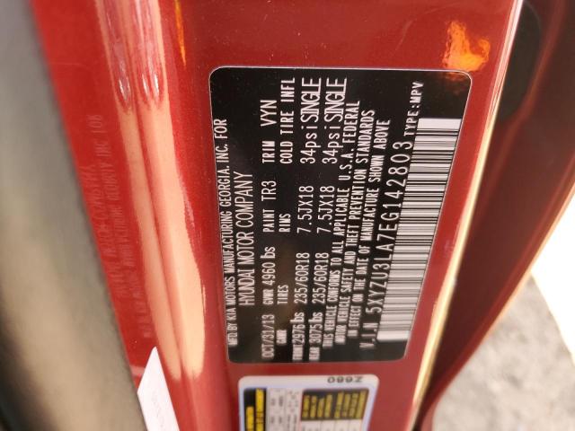 2014 Hyundai Santa Fe Sport VIN: 5XYZU3LA7EG142803 Lot: 48561434