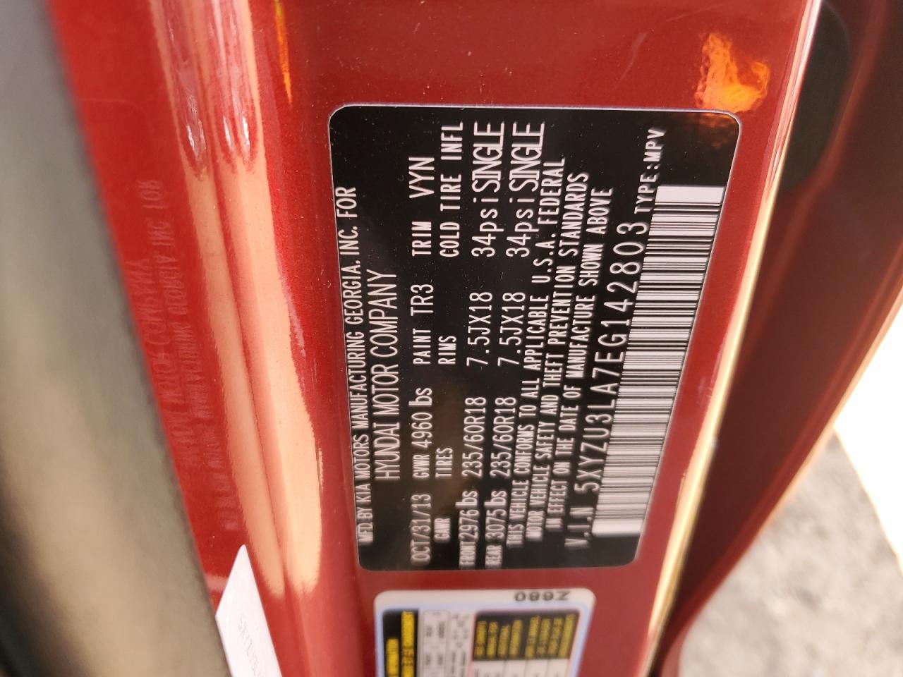 5XYZU3LA7EG142803 2014 Hyundai Santa Fe Sport