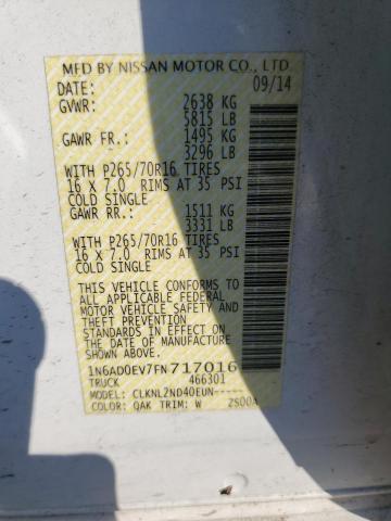 2015 NISSAN FRONTIER S - 1N6AD0EV7FN717016