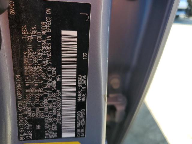 2008 Toyota Highlander Hybrid VIN: JTEEW41A382001559 Lot: 46409634