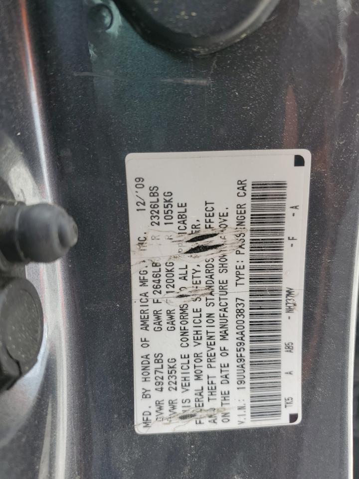 19UUA9F59AA003837 2010 Acura Tl