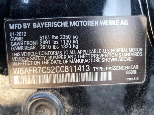 2012 BMW 535 I VIN: WBAFR7C52CC811413 Lot: 45710824