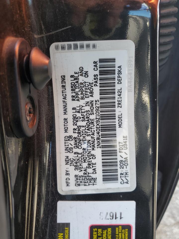 1NXBU40EX9Z109275 2009 Toyota Corolla Base