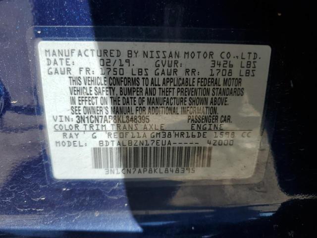 2019 NISSAN VERSA S - 3N1CN7AP8KL848395